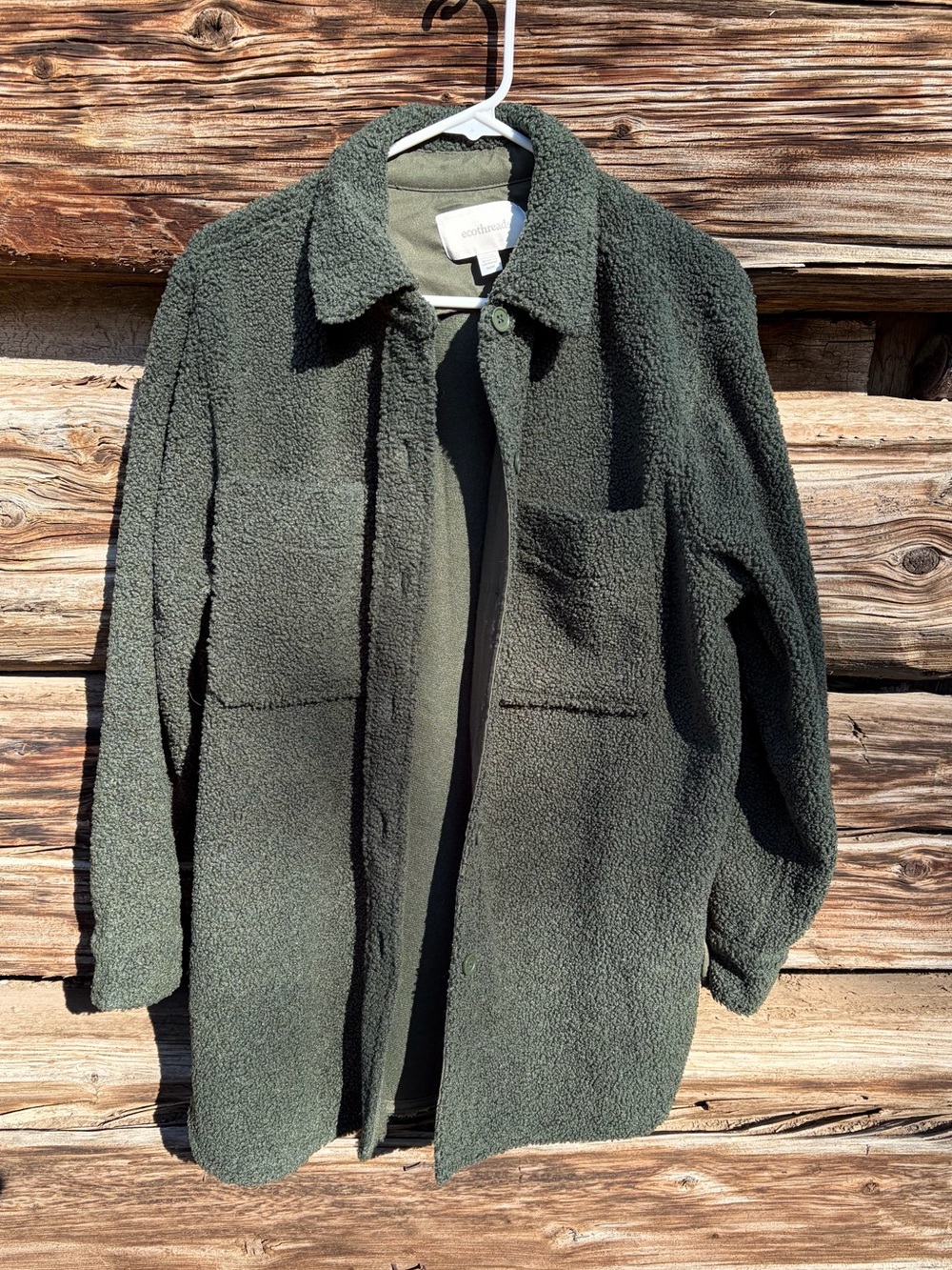 Goodthreads Olive Green Sherpa Shirt Jacket